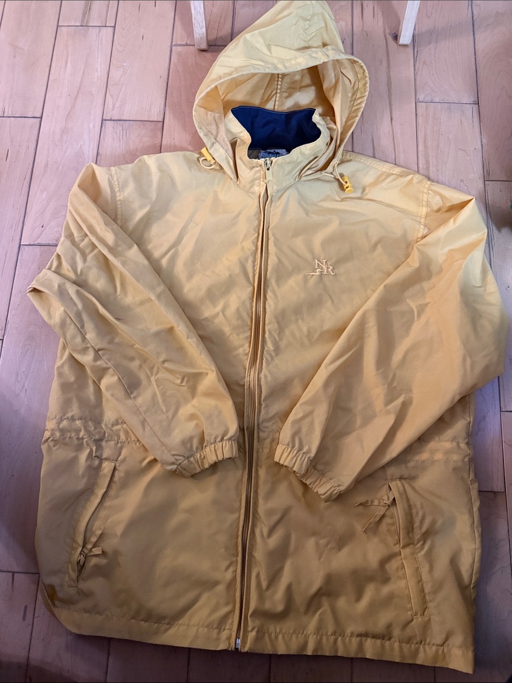 Northern Reflections Yellow Hooded Rain Jacket with NR Chest Logo